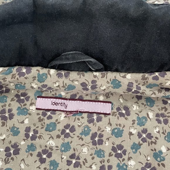 Embroidered Winter Jacket with Removable Fur Trim Hood By Identity Size S/M - Picture 5 of 13